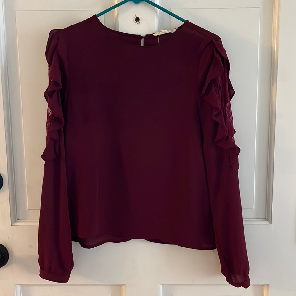 Love Tree Medium sized plum blouse
